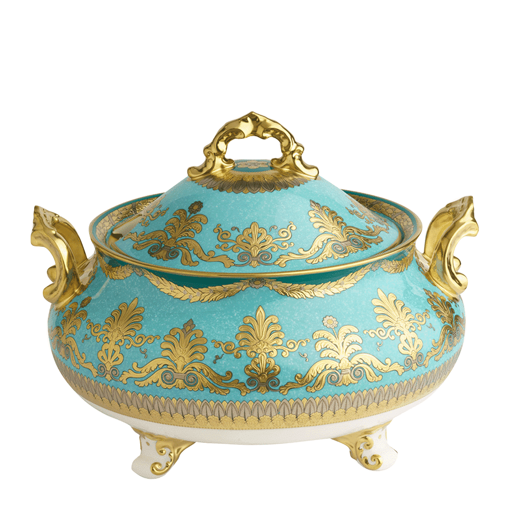 Royal Crown Derby Turquoise Palace Soup Tureen (3700ml) – official product image