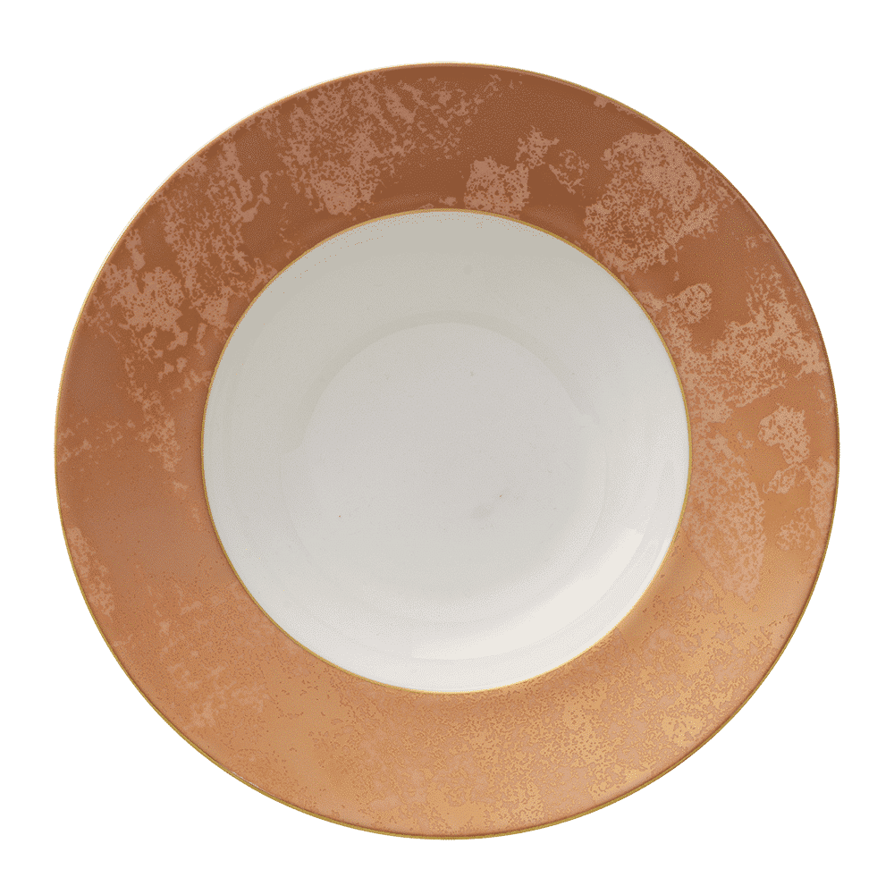 Royal Crown Derby Crushed Velvet Copper Rimmed Bowl (27cm) – official product image