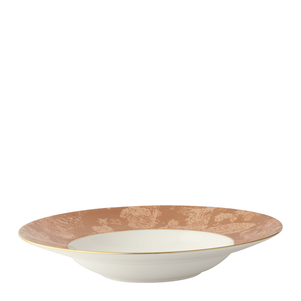 Royal Crown Derby Crushed Velvet Copper Rimmed Bowl (27cm) – alternate official product image