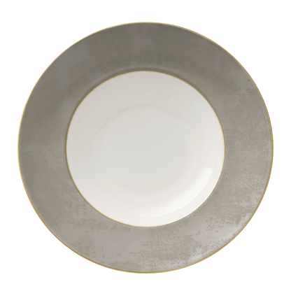 Royal Crown Derby Crushed Velvet Grey Rimmed Bowl (27cm) – official product image