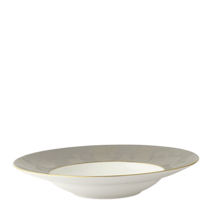 Royal Crown Derby Crushed Velvet Grey Rimmed Bowl (27cm) – alternate official product image