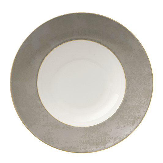 Royal Crown Derby Crushed Velvet Grey Rimmed Bowl (27cm) – official product image