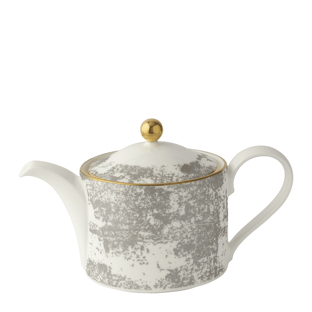 Royal Crown Derby Crushed Velvet Grey Teapot (500ml) – official product image