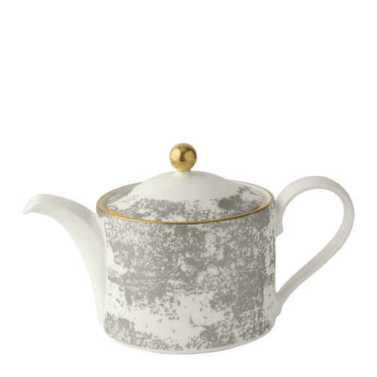 Royal Crown Derby Crushed Velvet Grey Teapot (500ml) – official product image
