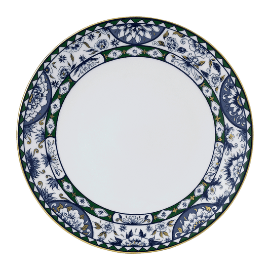 Royal Crown Derby Victorias Garden Blue and Green Dinner Plate (27cm) – official product image