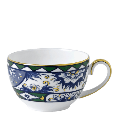 Royal Crown Derby Victorias Garden Blue and Green Teacup (250ml) – official product image