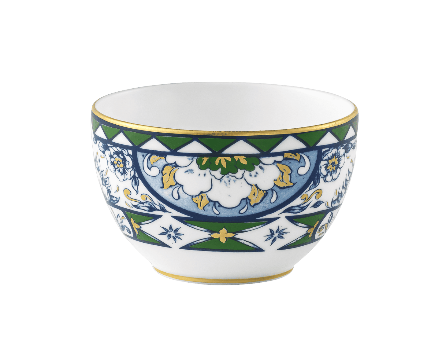 Royal Crown Derby Victorias Garden Blue, Green and Red Sugar Bowl (250ml) – official product image
