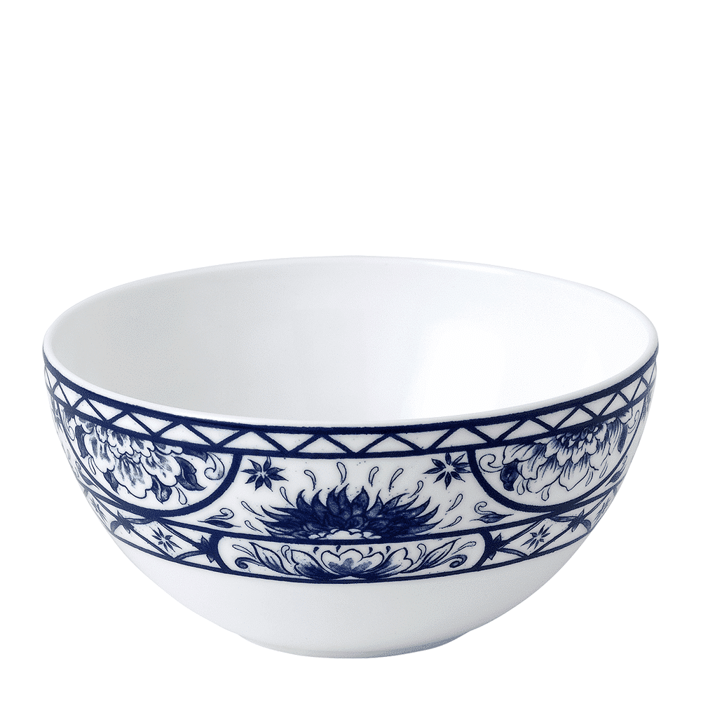 Royal Crown Derby Victorias Garden Blue Bowl (14.5cm) – official product image