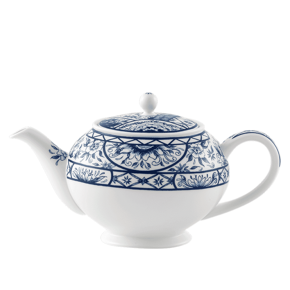 Royal Crown Derby Victorias Garden Blue Teapot (1000ml) – official product image