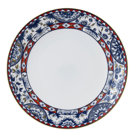 Royal Crown Derby Victorias Garden Blue and Red Dinner Plate (27cm) – official product image