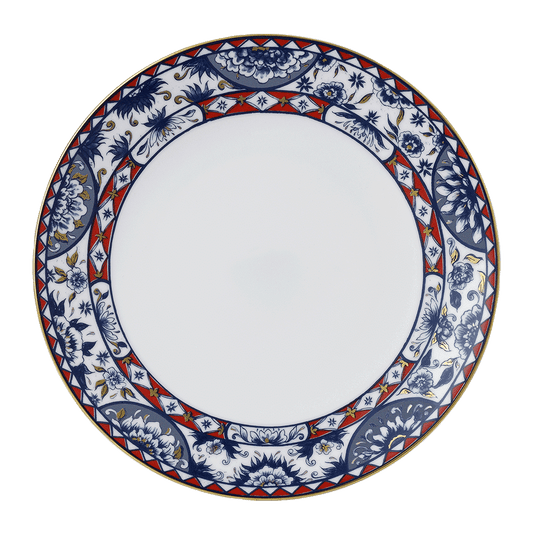 Royal Crown Derby Victorias Garden Blue and Red Dinner Plate (27cm) – official product image