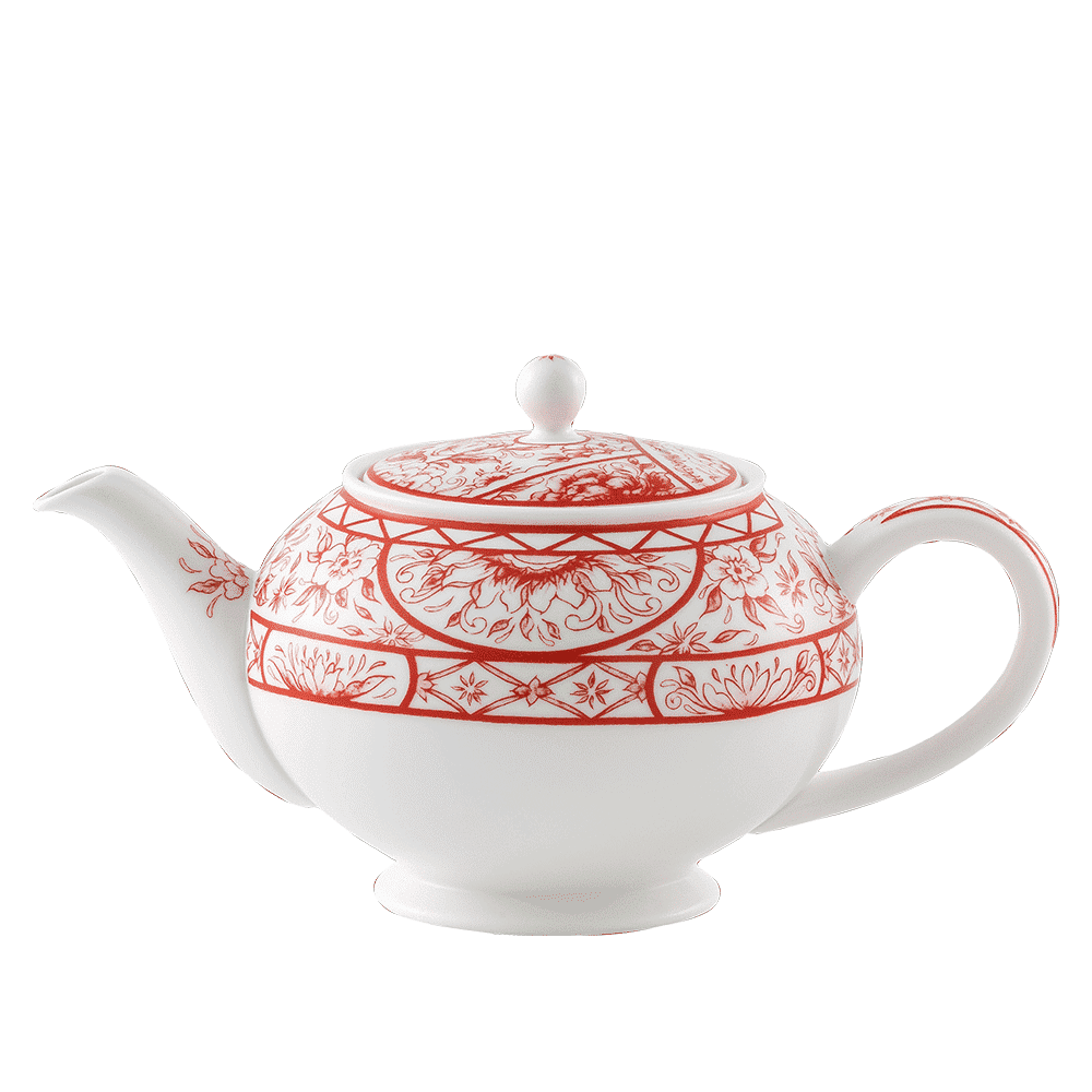 Royal Crown Derby Victorias Garden Red Teapot (1000ml) – official product image