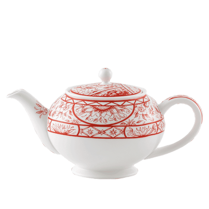 Royal Crown Derby Victorias Garden Red Teapot (1000ml) – official product image