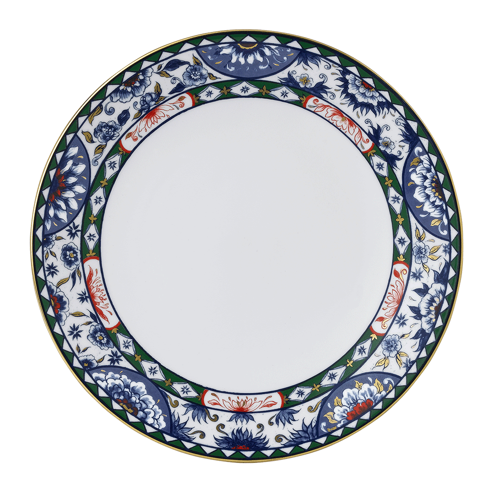 Royal Crown Derby Victorias Garden Blue, Green and Red Dinner Plate (27cm) – official product image