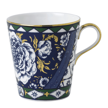 Royal Crown Derby Victorias Garden Blue and Green Mug (300ml) – official product image