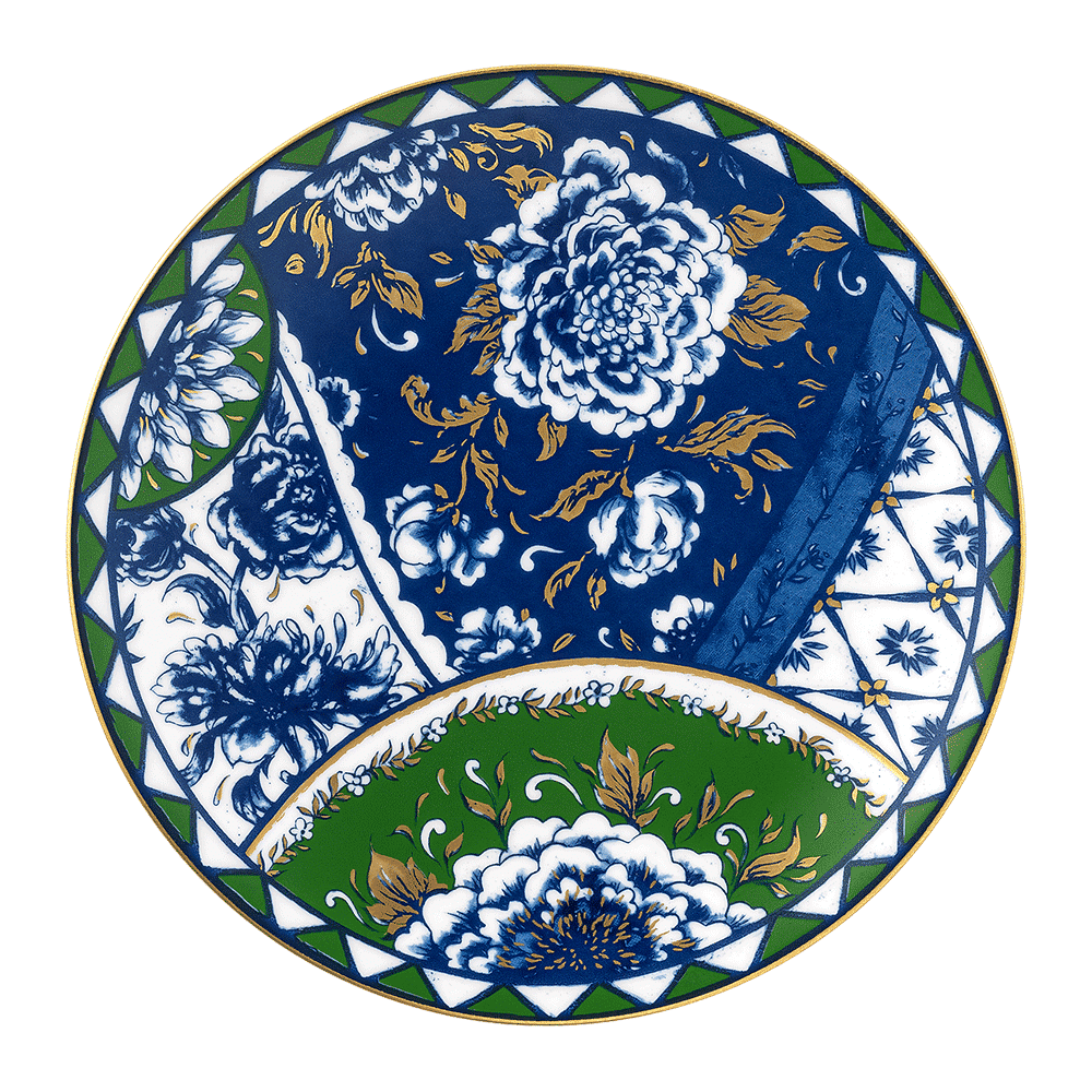 Royal Crown Derby Victorias Garden Blue and Green Side Plate (16cm) – official product image