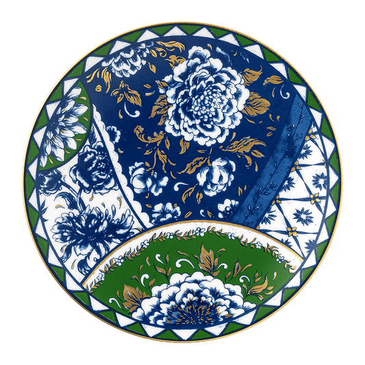 Royal Crown Derby Victorias Garden Blue and Green Side Plate (16cm) – official product image