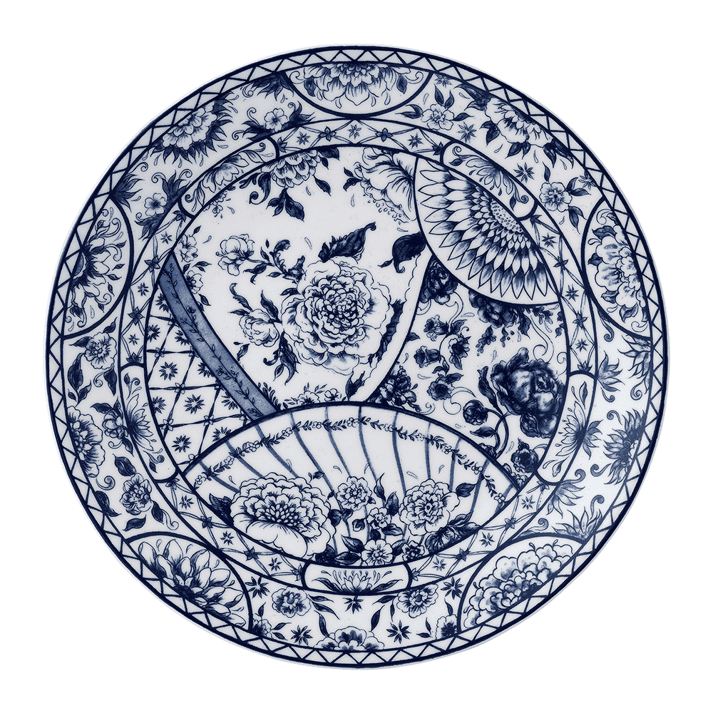 Royal Crown Derby Victorias Garden Blue Dinner Plate (27cm) – official product image