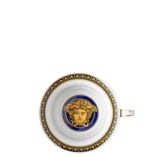 Inside of the Teacuo with Medusa head design on a white background