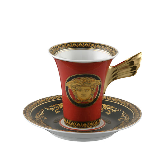 Versace Ikarus Medusa Red Coffee Cup & Saucer
