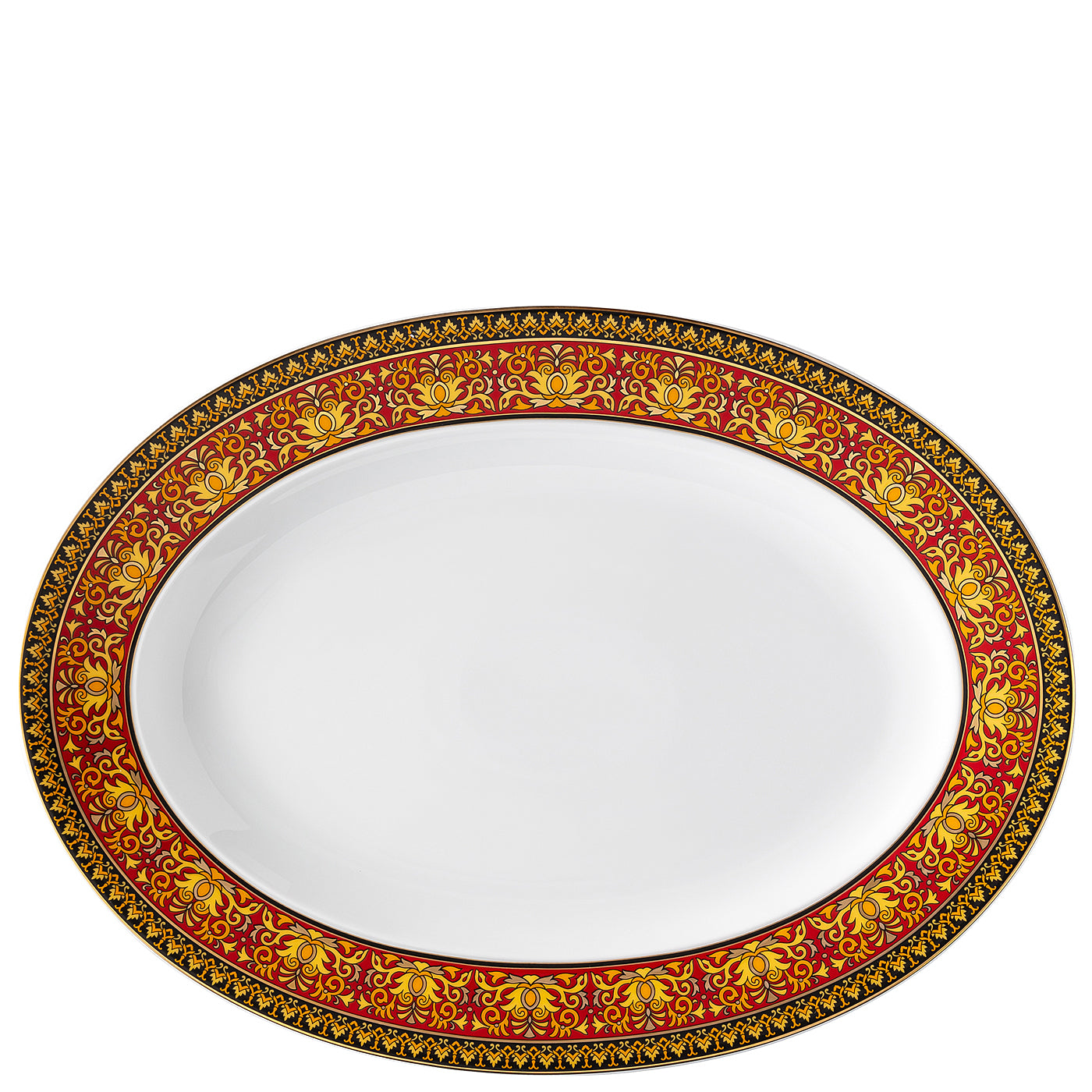 Versace Ikarus Medusa Red Oval Platter – 34 cm