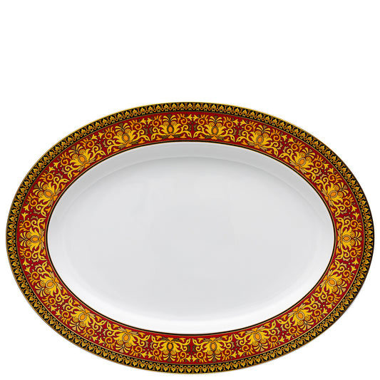 Versace Ikarus Medusa Red Oval Platter – 40 cm