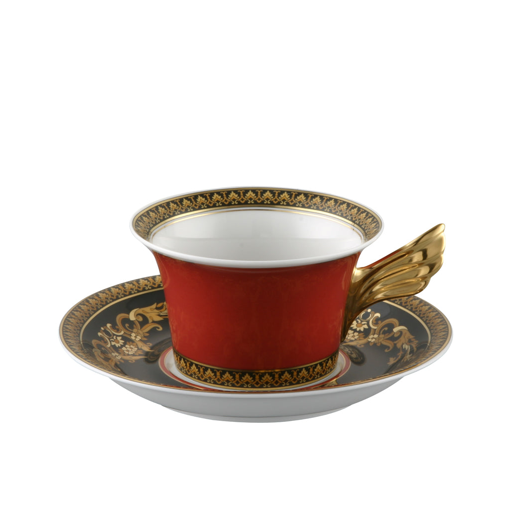 Versace Ikarus Medusa Red Teacup & Saucer