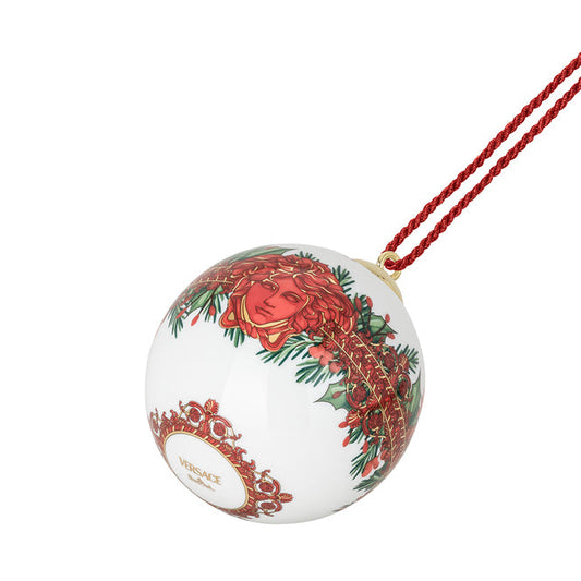 Decorative ball with floral design on a white background