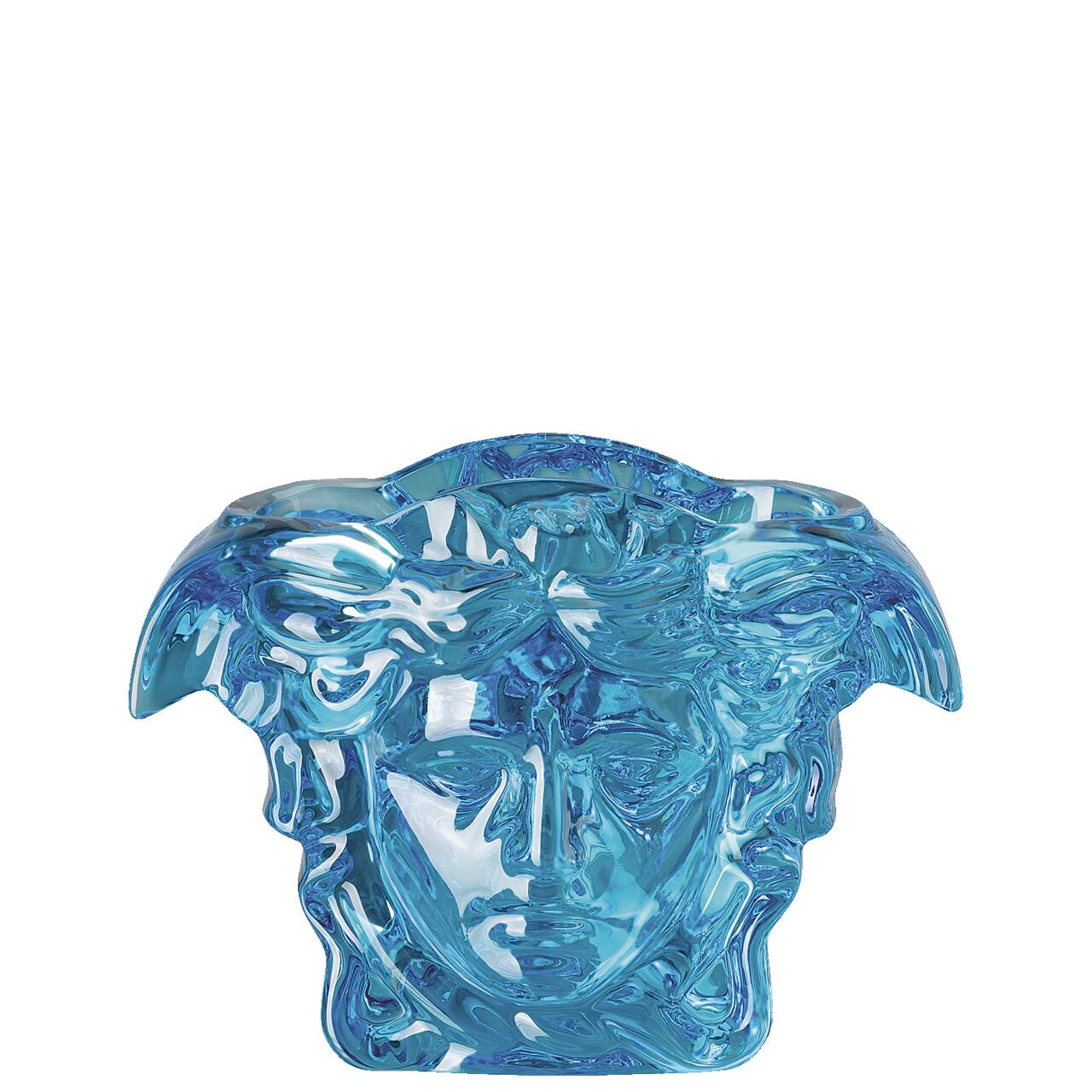 Versace Medusa Grande Blue Crystal Vase – 19 cm