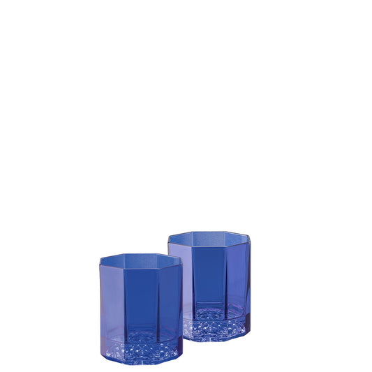 Versace Medusa Lumiere Blue Whisky Tumblers (Set of 2)