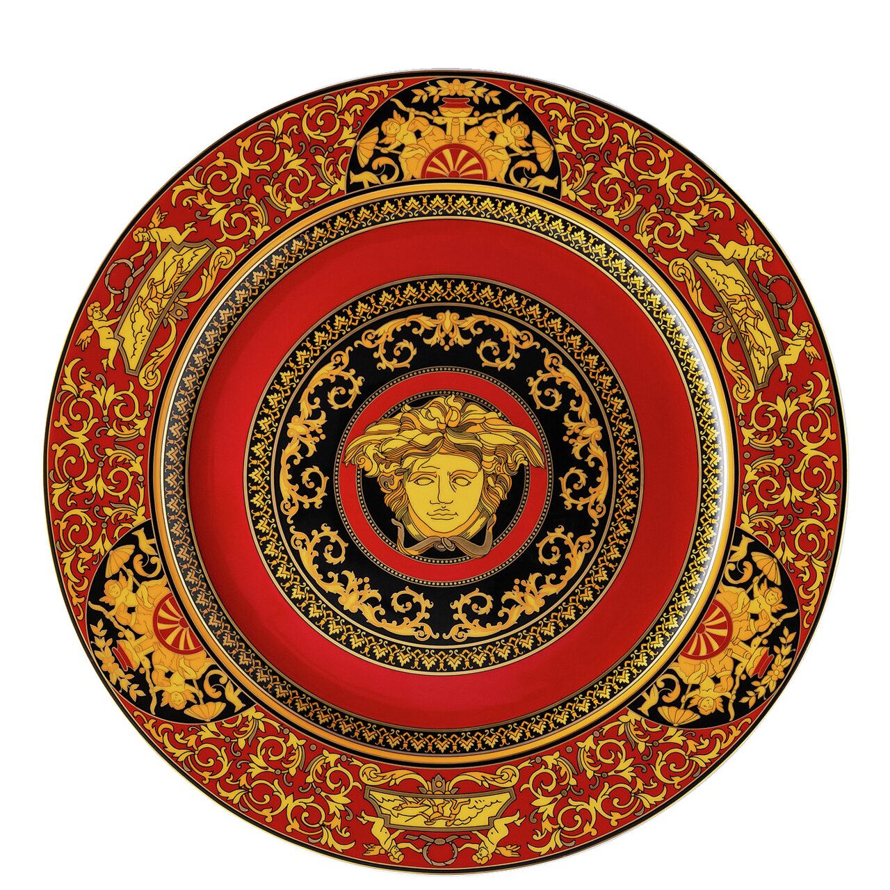 Versace Medusa Red Service Plate – 30 cm