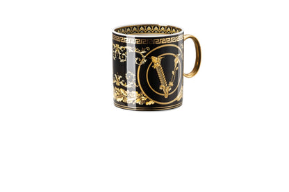 Versace Virtus Gala Black Coffee Cup & Saucer (Cup & Saucer 4 Tall Style)