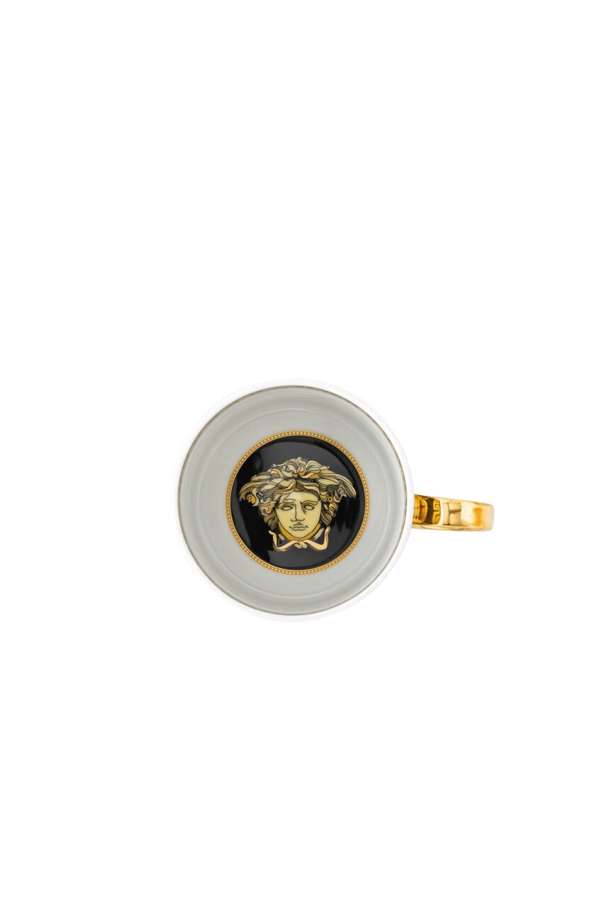 Versace Virtus Gala Black Coffee Cup & Saucer (Cup & Saucer 4 Tall Style)