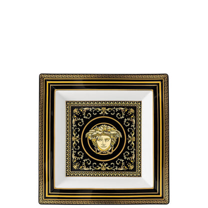 Versace Virtus Gala Black Decorative Square Dish – 22 cm
