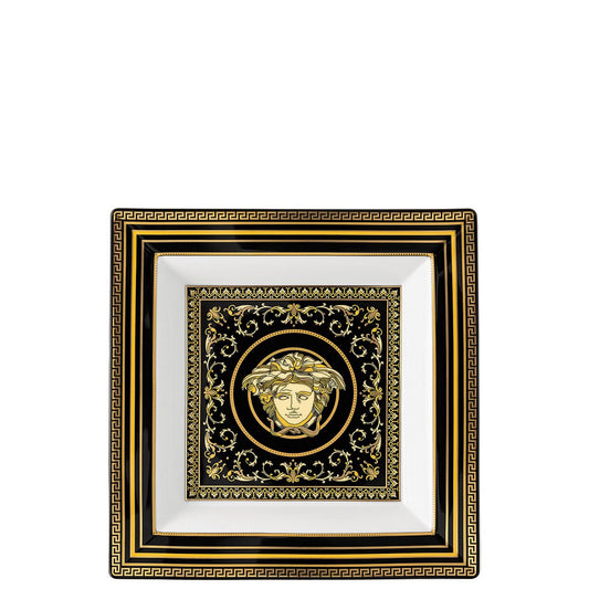 Versace Virtus Gala Black Decorative Square Dish – 22 cm