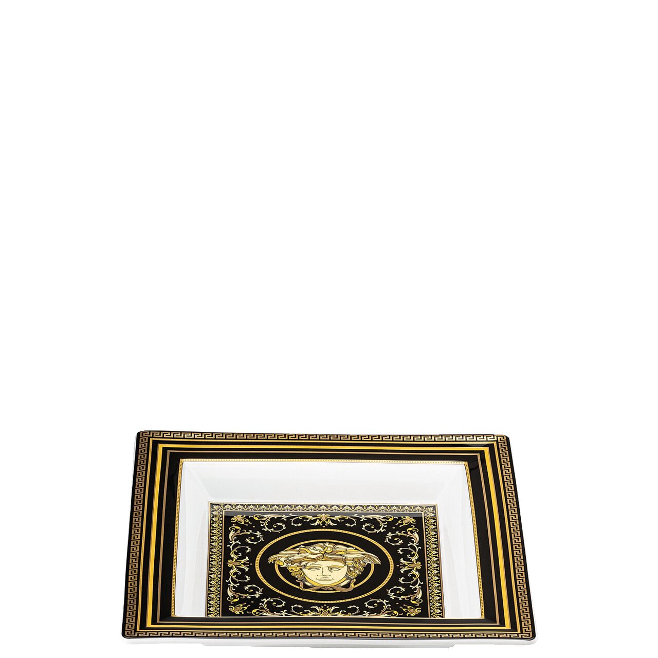 Versace Virtus Gala Black Decorative Square Dish – 22 cm