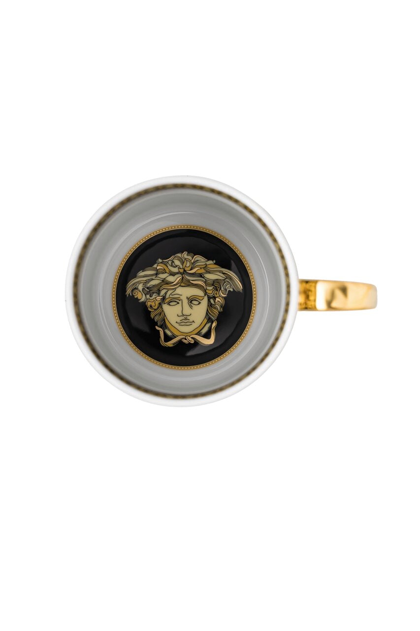 Versace Virtus Gala Black Espresso Cup & Saucer