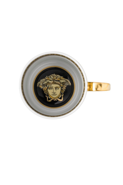 Versace Virtus Gala Black Espresso Cup & Saucer
