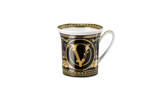 Versace Virtus Gala Black Mug with Lid – 30 Years Anniversary Collection