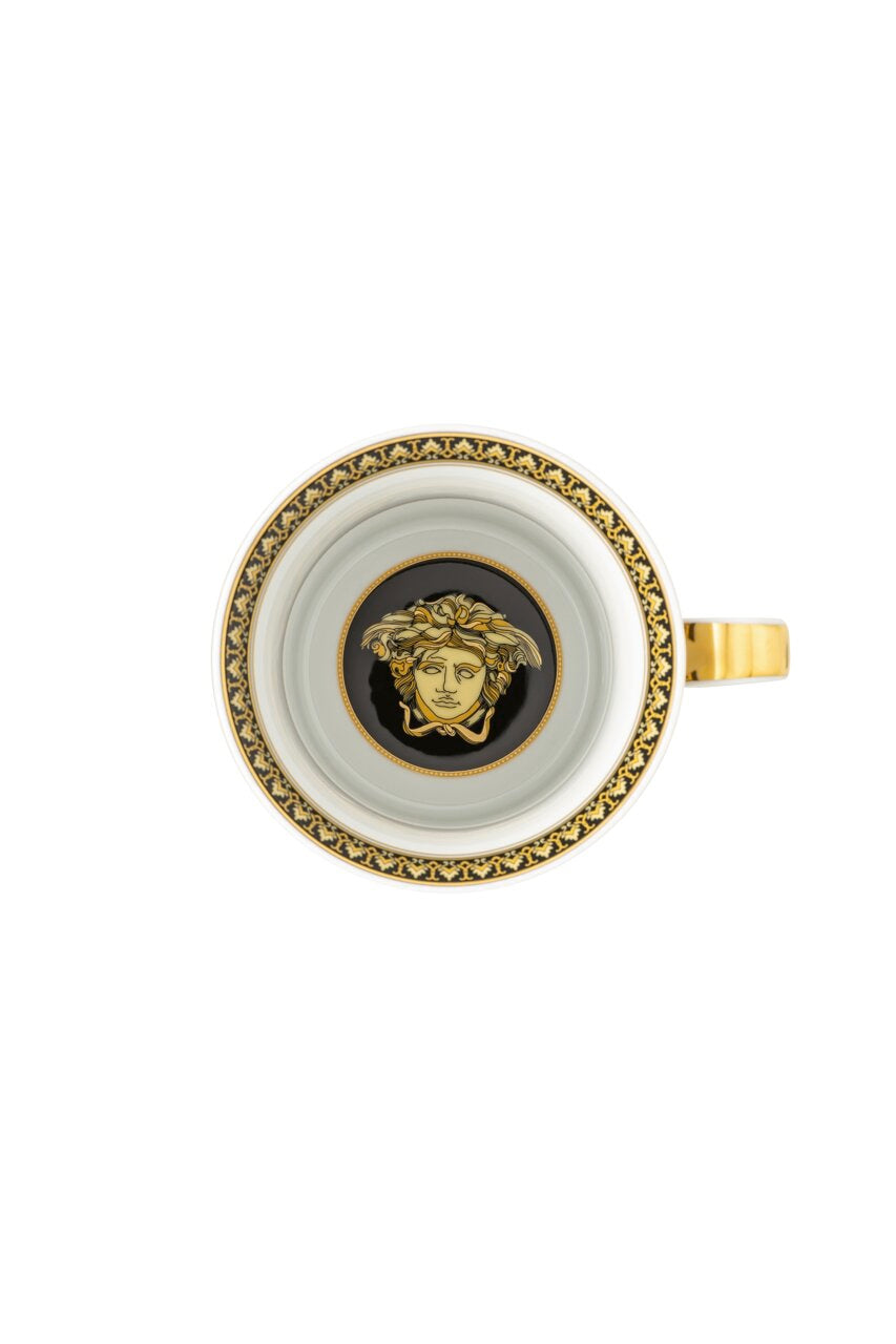 Versace Virtus Gala Black Mug with Lid – 30 Years Anniversary Collection