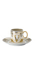 Versace Virtus Gala White Espresso Cup & Saucer