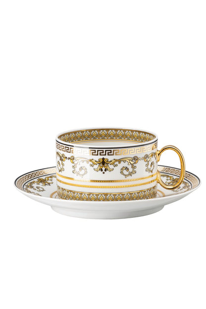 Versace Virtus Gala White Teacup & Saucer (Cup/Saucer 4 Low)