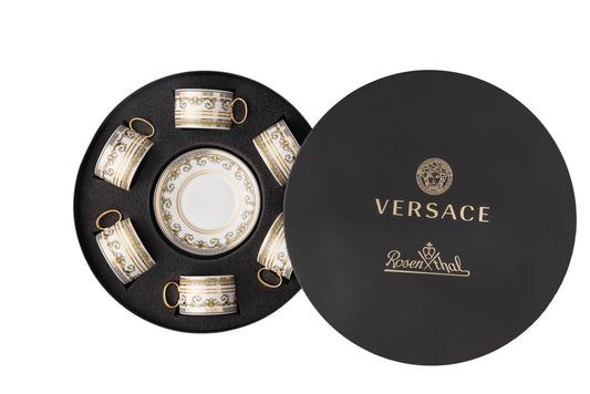 Versace Virtus Gala White – Set of 6 Teacup & Saucer Giftset