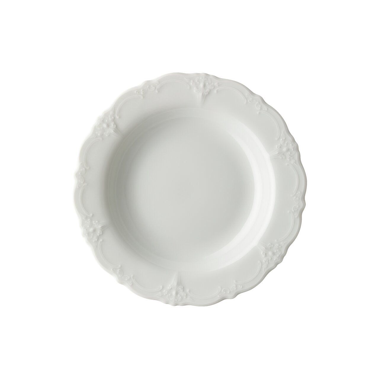 Hutschenreuther Baronesse White deep rim plate 24 cm – top view