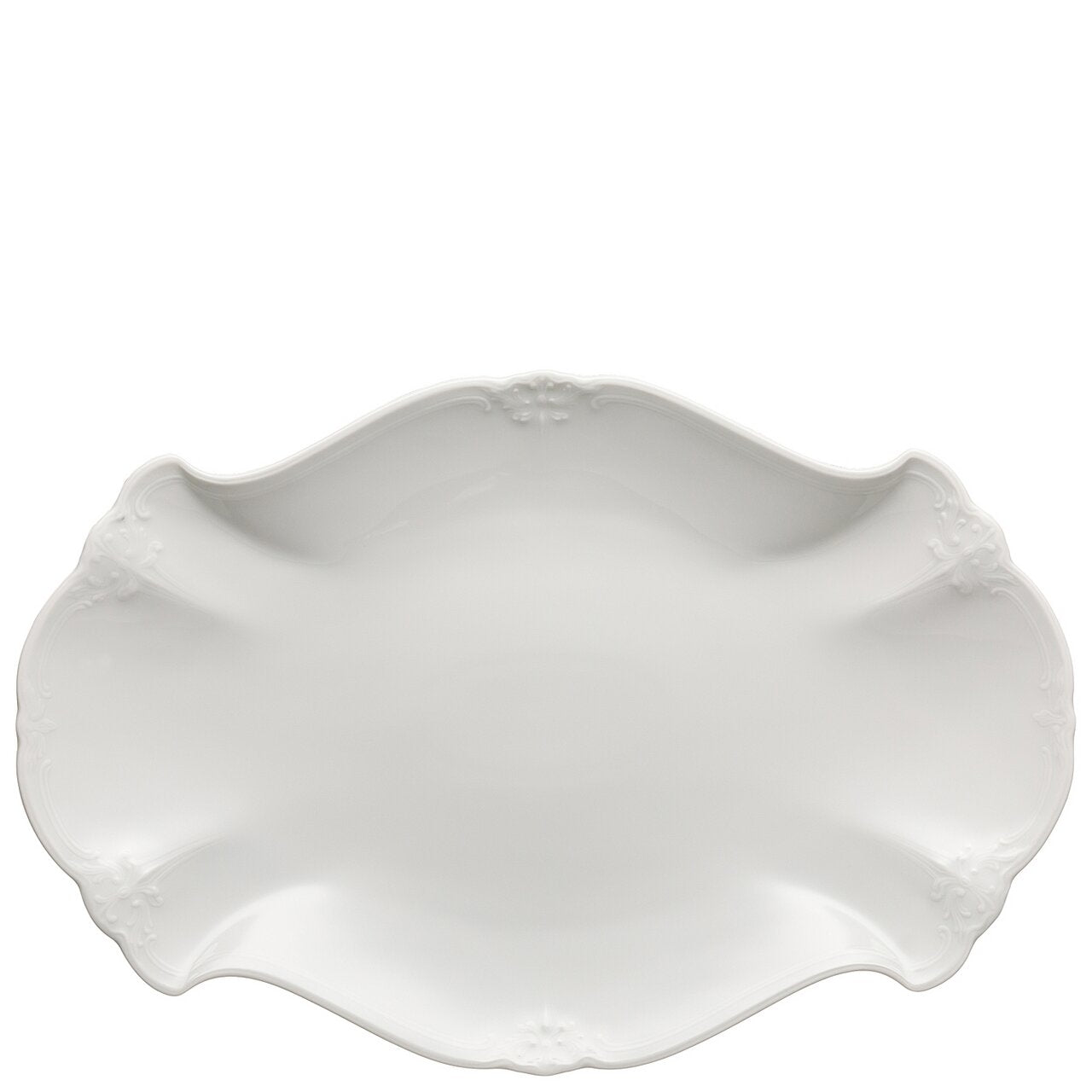 Hutschenreuther Baronesse White oval platter 32 cm – top view