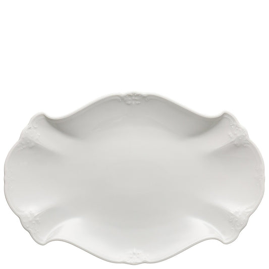 Hutschenreuther Baronesse White oval platter 32 cm – top view