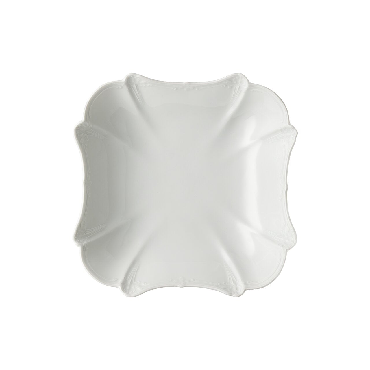 Hutschenreuther Baronesse White rectangular bowl 23 cm – top view