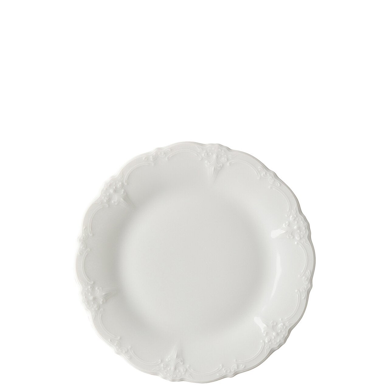 Hutschenreuther Baronesse White rim plate 20 cm – top view