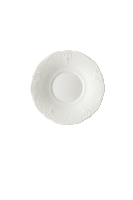 Hutschenreuther Baronesse White Saucer 4 Low 15 cm – side view