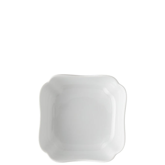 Hutschenreuther Maria Theresia White Bowl angular 18 cm – top view